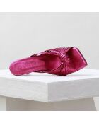 Mules en Cuir Alcala roses