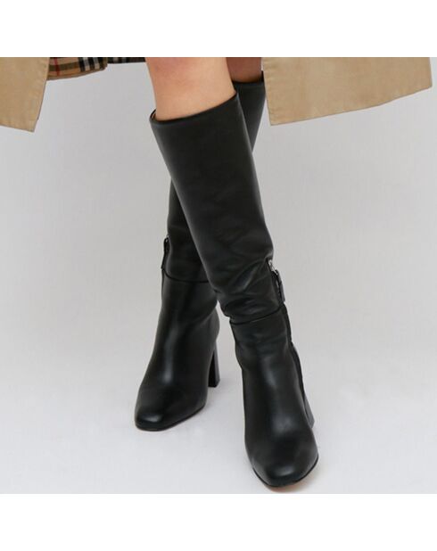 Bottes en Cuir Anabel noires