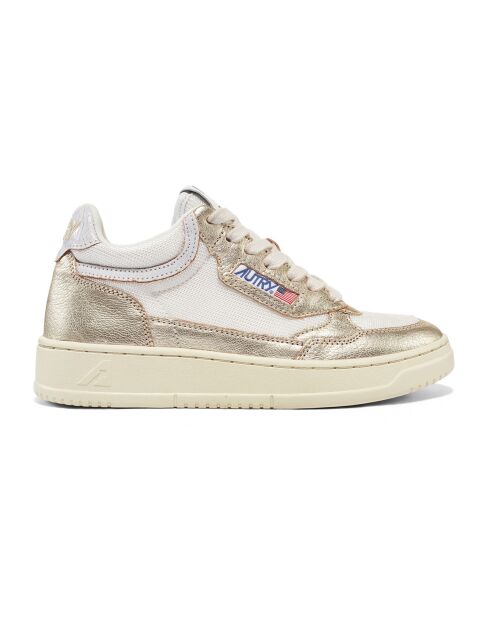 Baskets en Cuir de Chèvre Open Mid dorées