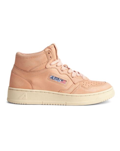 Roze Medalist sneakers van halfgeitenleer