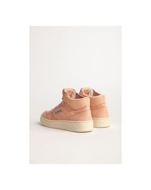 Roze Medalist sneakers van halfgeitenleer