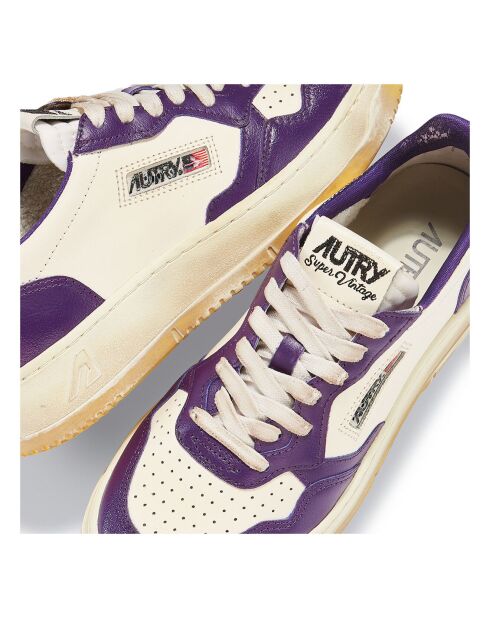 Baskets en Cuir Super Vintage Low Bicolore violettes