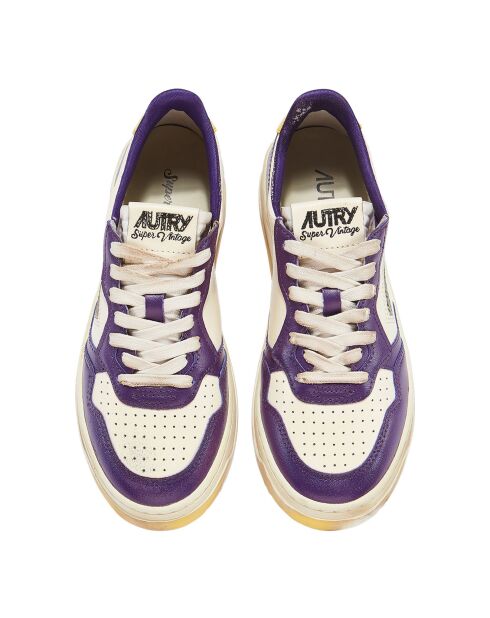 Baskets en Cuir Super Vintage Low Bicolore violettes