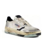 Baskets en Cuir Bicolore Super Vintage Low bleu clair/blanc