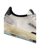 Baskets en Cuir Bicolore Super Vintage Low bleu clair/blanc