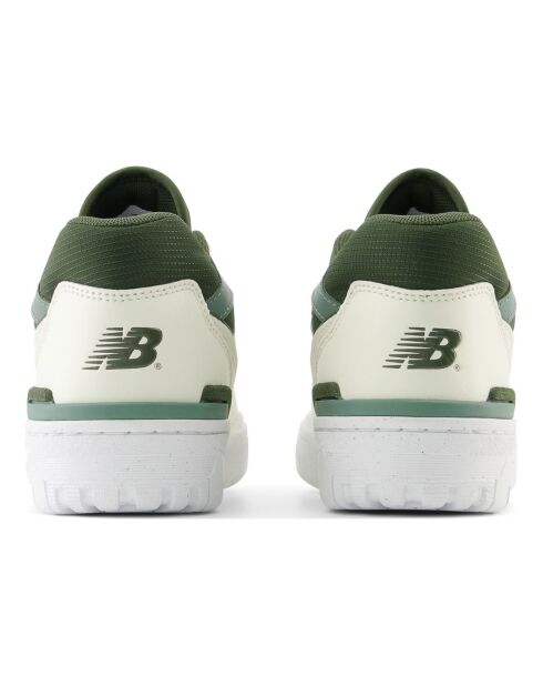 550 donkergroen/ecru leren sneakers