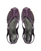 Sandales en Cuir Cage pourpre