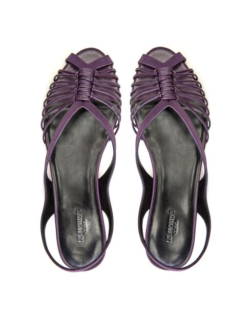 Sandales en Cuir Cage pourpre
