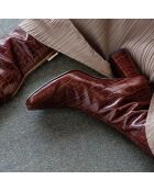 Boots en Cuir Cube G92G109 marron