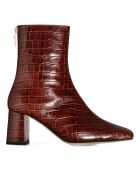 Boots en Cuir Cube G92G109 marron