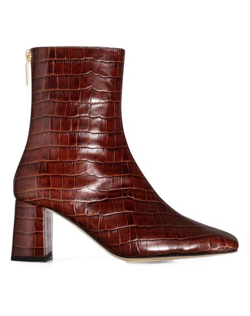Boots en Cuir Cube G92G109 marron