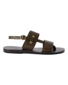 Sandales en Cuir Amazonia vert kaki