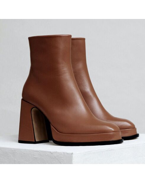 Boots en Cuir Chueca caramel