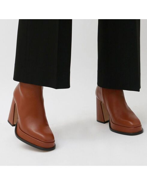 Boots en Cuir Chueca caramel