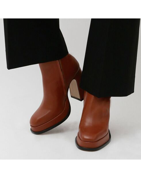 Boots en Cuir Chueca caramel