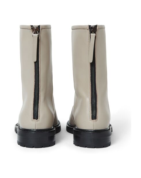 Combat Boots en Nappa Modèle 8 beiges