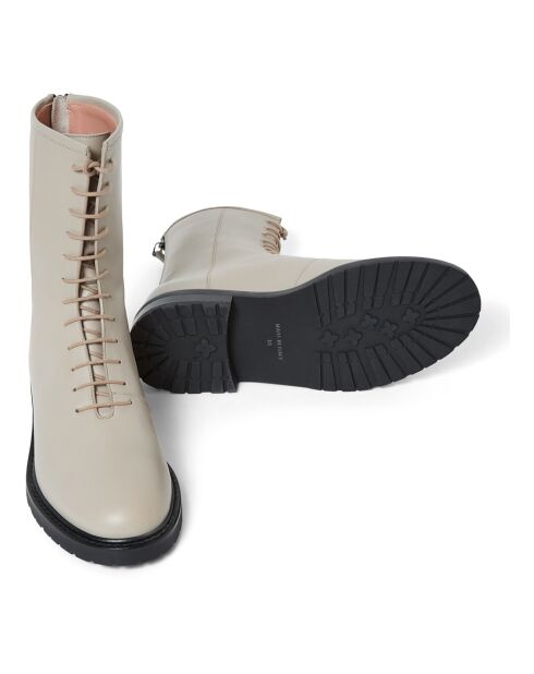 Combat Boots en Nappa Modèle 8 beiges