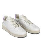 Baskets en Cuir V-90 Made in Portugal blanc/violet