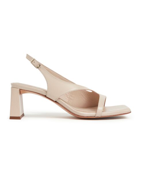 Beige leren sandalen van Dalia