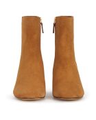 Bottines Zippées en Daim Daphné marron