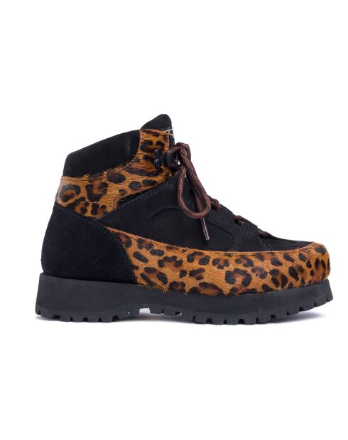 Boots en Cuir Nove léopard