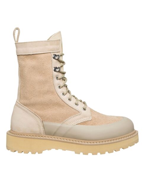 Boots en Cuir Altivole Due beiges