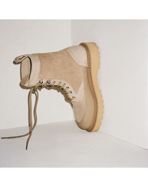 Boots en Cuir Altivole Due beiges