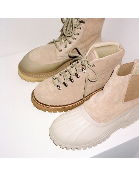 Boots en Cuir Altivole Due beiges