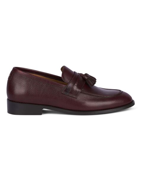 Mocassins en Cuir Elisa bordeaux