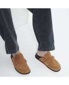 Mules en Suede Emma Fussbet camel