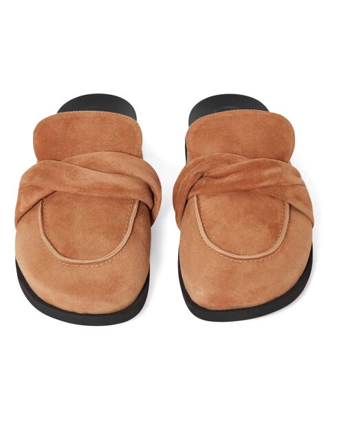 Mules en Suede Emma Fussbet camel