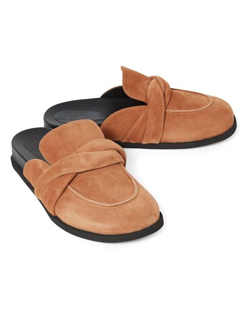 Mules en Suede Emma Fussbet camel
