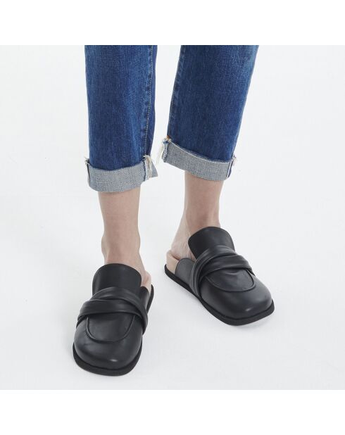 Mules en Cuir Emma Fussbet noires