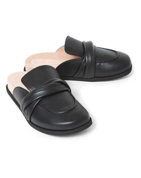 Mules en Cuir Emma Fussbet noires