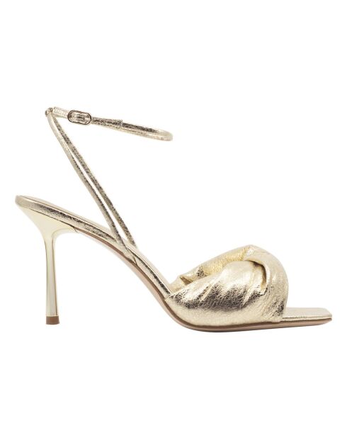 Gouden leren sandalen van Twisted 90