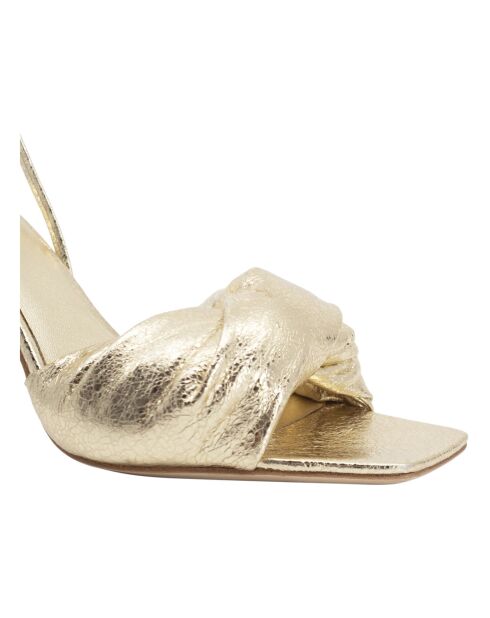 Gouden leren sandalen van Twisted 90