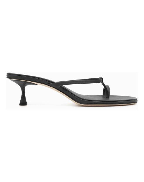 Mules en Cuir Edith 50 noires