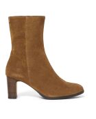 Bottines en Daim Gaea tabac - Talon 7 cm