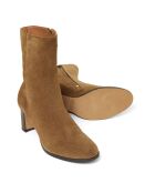 Bottines en Daim Gaea tabac - Talon 7 cm