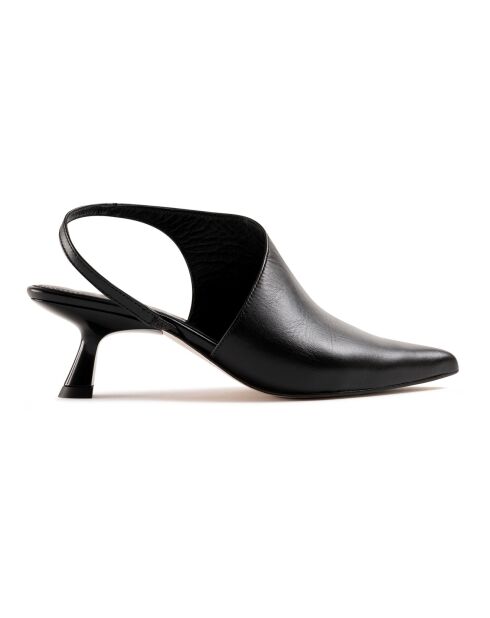 Zwarte leren sandalen van Greta
