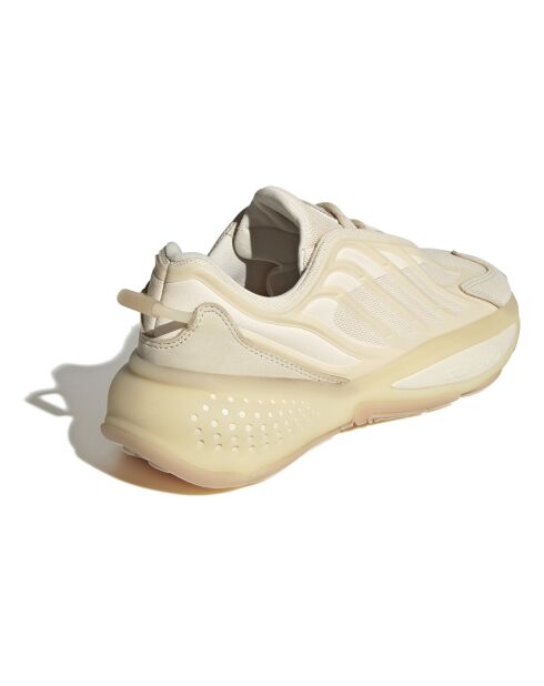 Sneakers Ozrah in pelle color crema