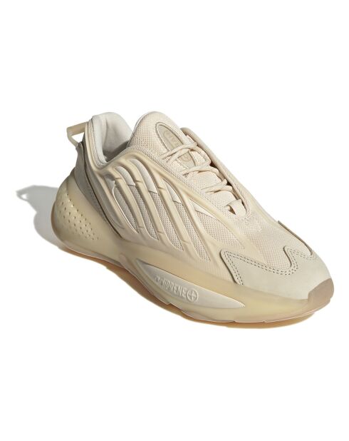 Sneakers Ozrah in pelle color crema