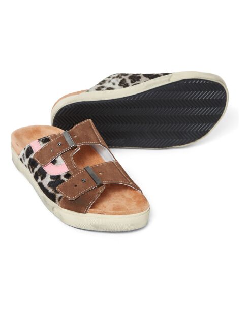 Mules  en Cuir Sundl camel