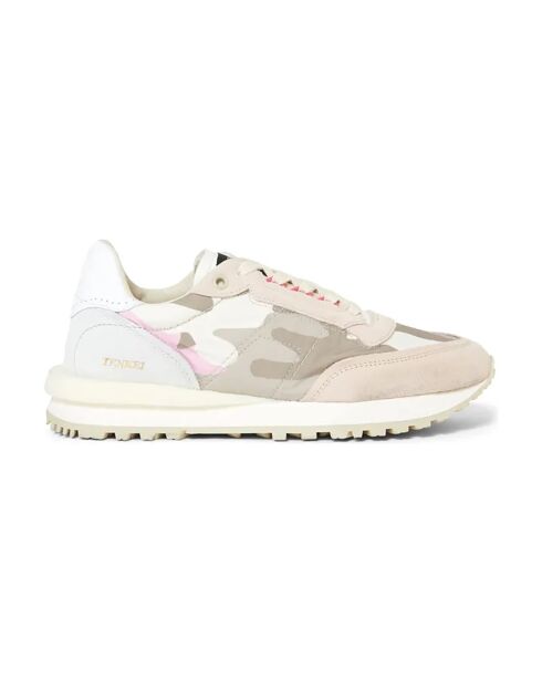 Baskets en Cuir Tenkei Slip On vieux rose