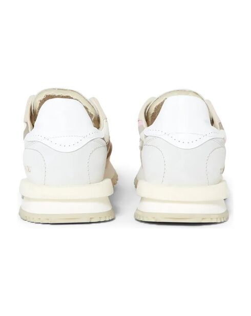 Baskets en Cuir Tenkei Slip On vieux rose