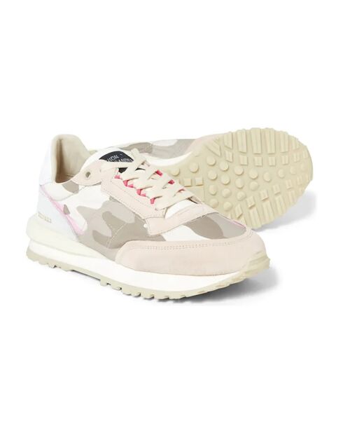 Baskets en Cuir Tenkei Slip On vieux rose