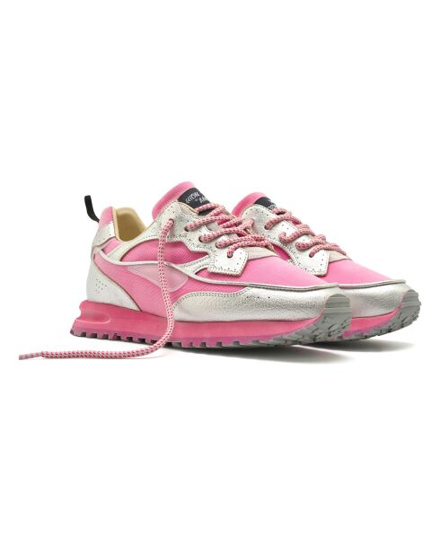 Baskets en Cuir Threedome.Zero roses