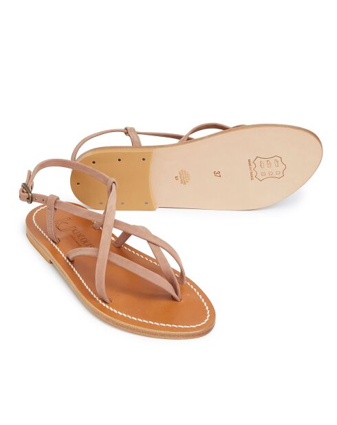 Sandales en Cuir Ingrid taupe