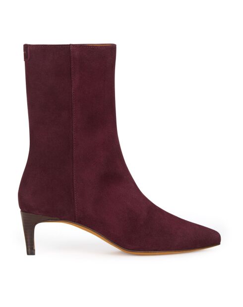 Bottines en Daim Maggi violettes - Talon 5 cm