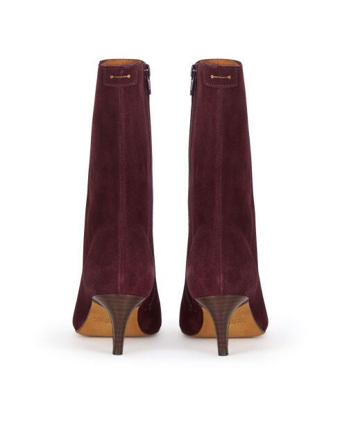 Bottines en Daim Maggi violettes - Talon 5 cm